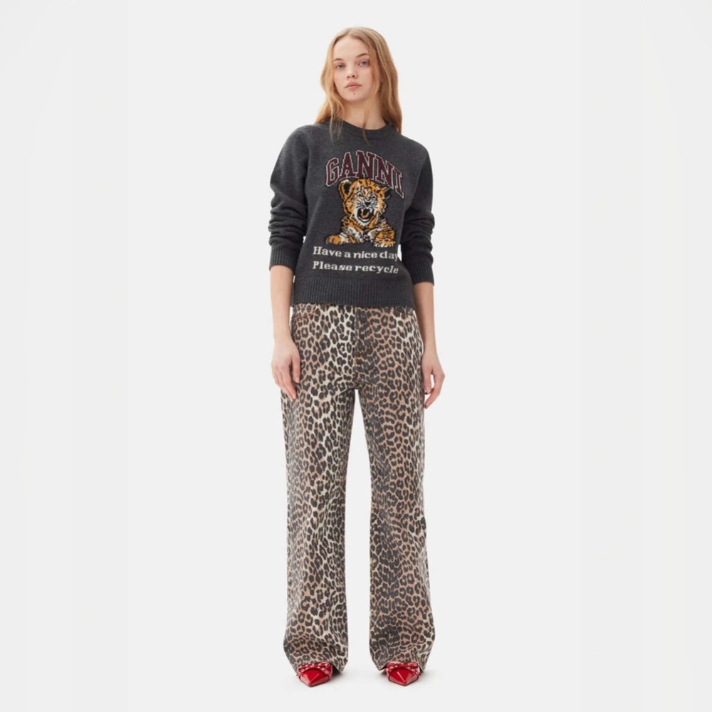 GANNI | Izey Leopard Jeans